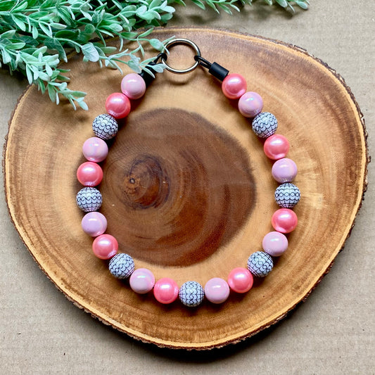 Pink Summerween Bubblegum Dog Beaded Collar