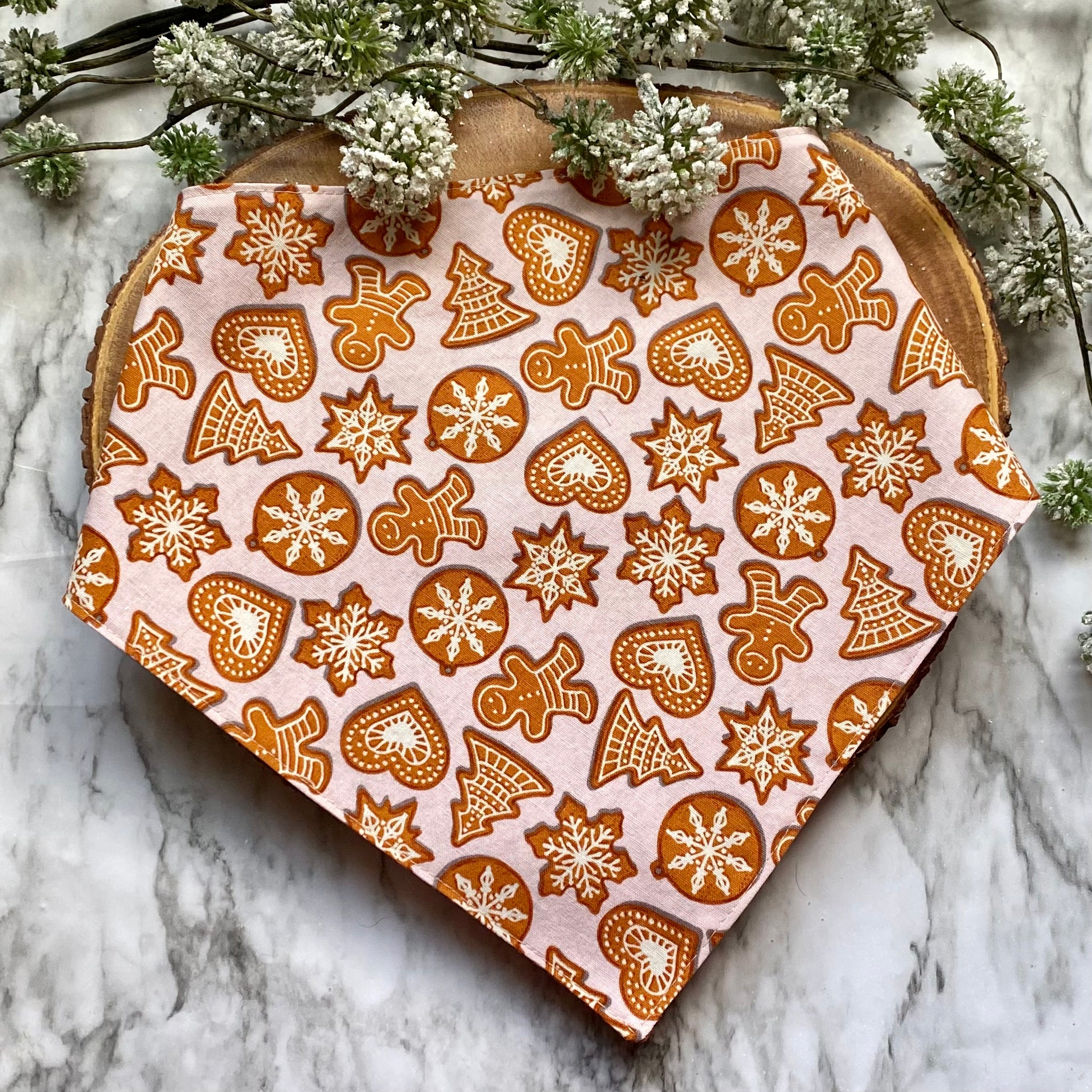 Gingerbread Plaid Bandana