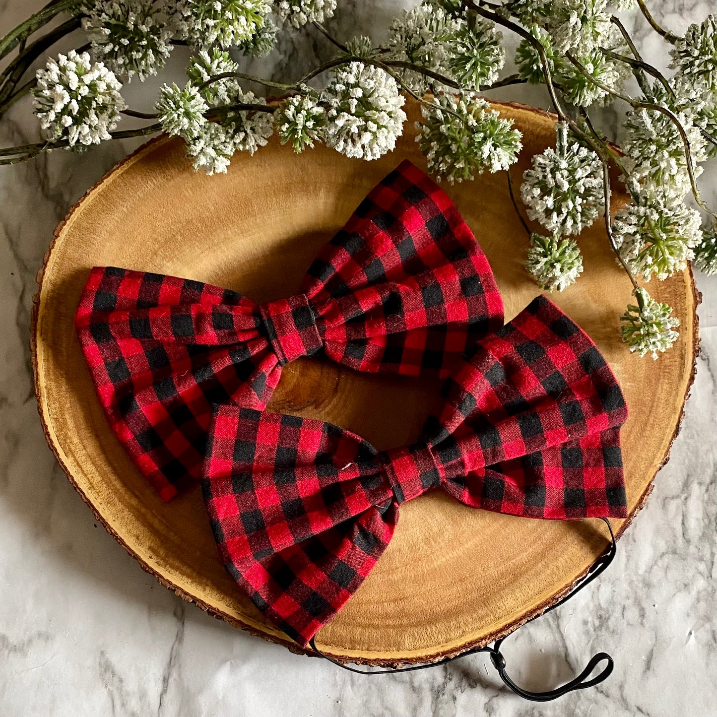 Small Buffalo Plaid Bowtie & Head Bow