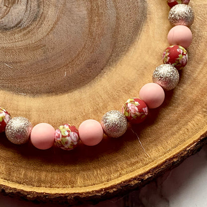 Vintage Rose Beaded Collar