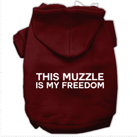 Muzzle Freedom Dog Hoodie