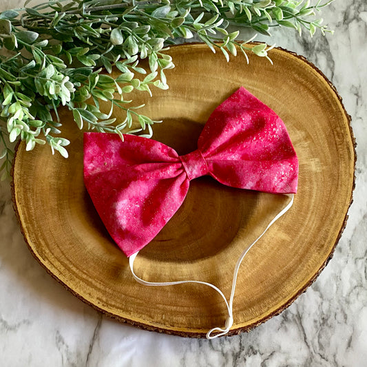 Barbie Hot Pink Sparkle Bowtie & Head Bow