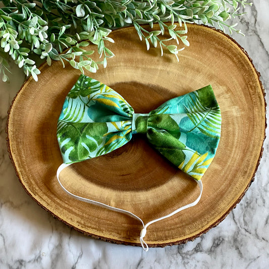 Monstera Vibes Bowtie & Head Bow