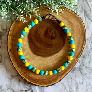 Monstera Beaded Collar