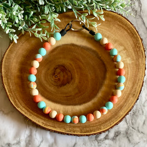 Peach Beach Beaded Collar