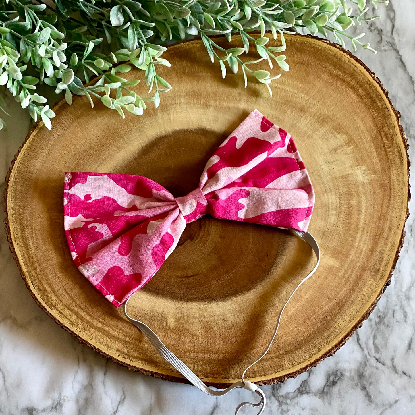 Pink Camo Bowtie & Head Bow