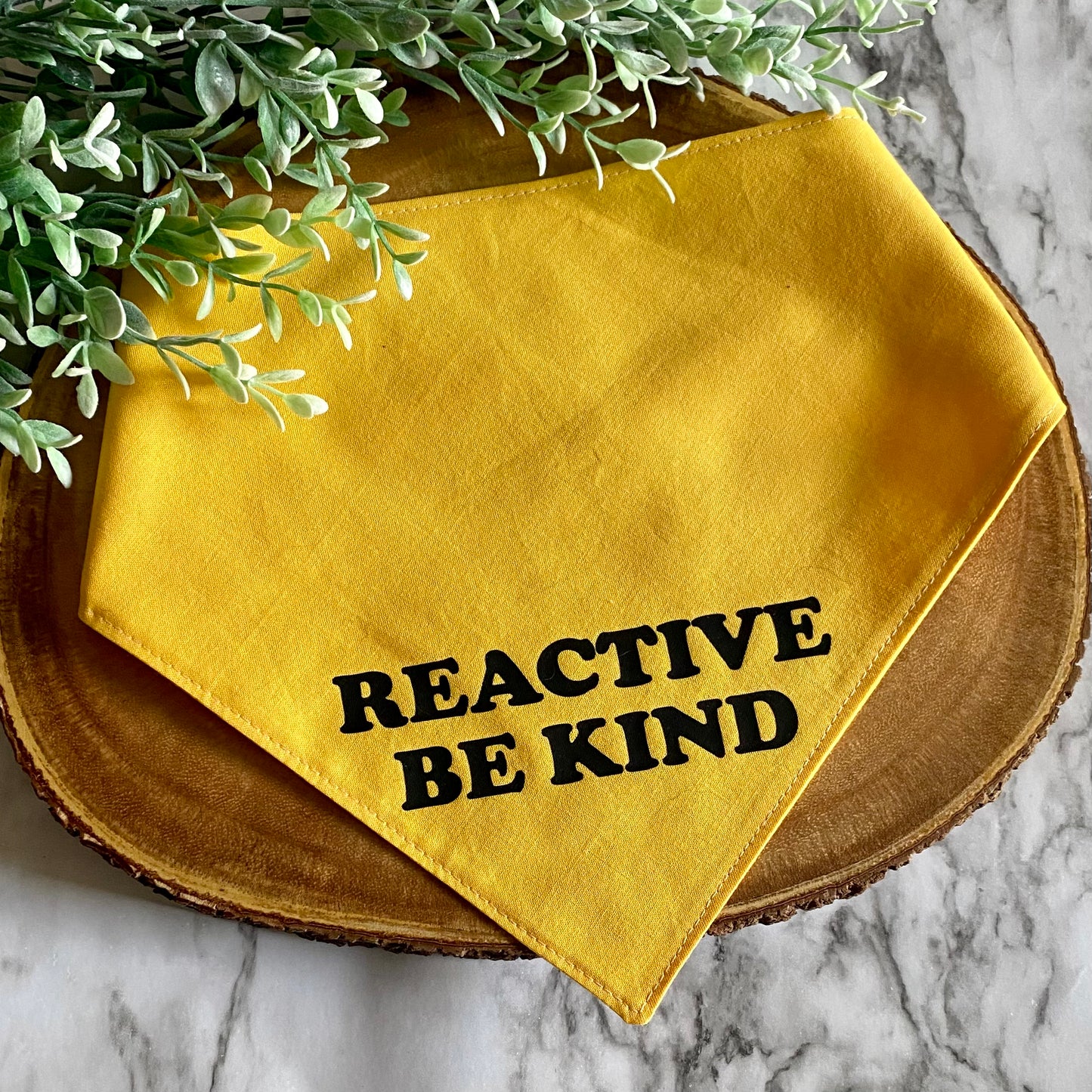 Yellow Reactive Dog Bandana