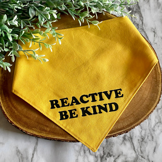 Yellow Reactive Dog Bandana